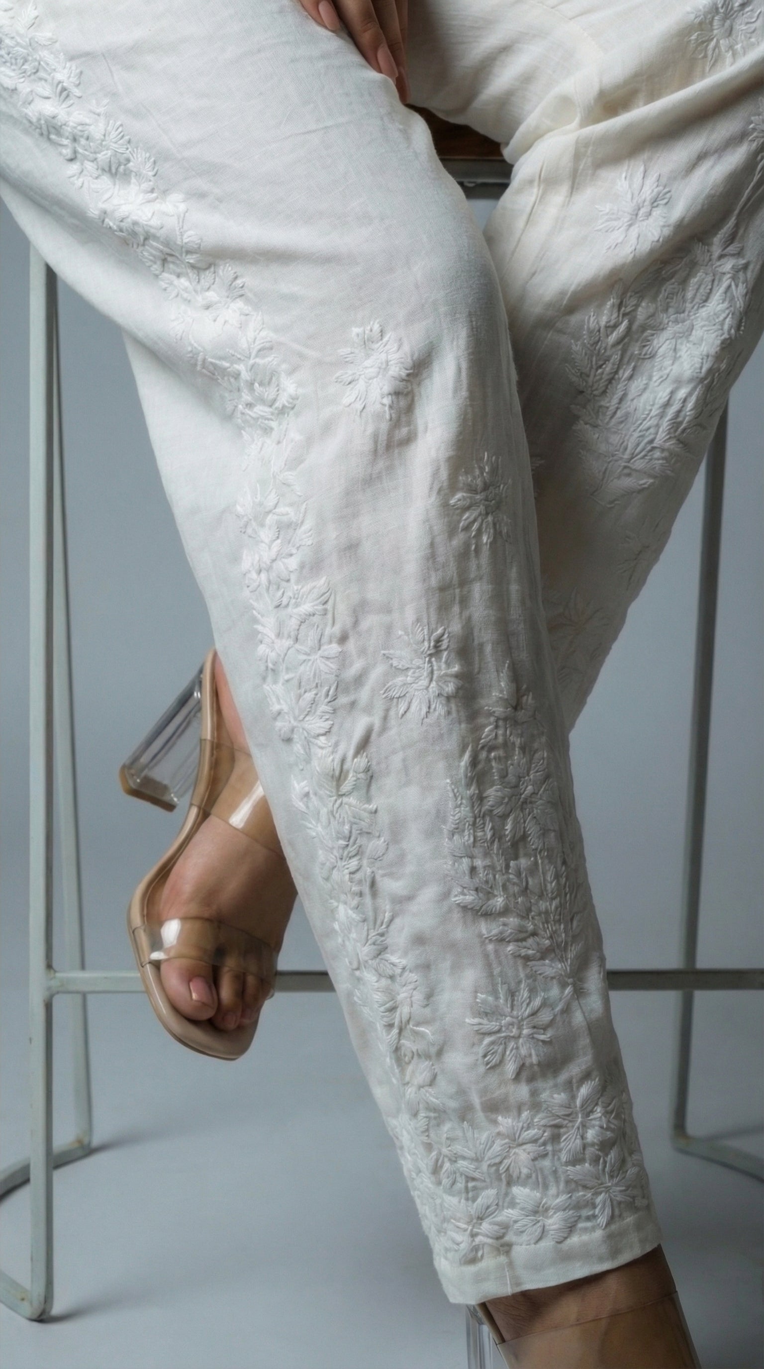 Rayon White Pant
