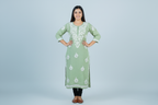 Modal Muted Green Handcrafted Kurti