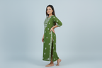 Rayon Dark Green Handcrafted Kurti