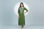 Rayon Dark Green Handcrafted Kurti