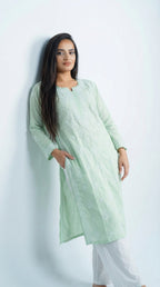 Light Green Cotton Kurti
