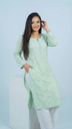 Light Green Cotton Kurti