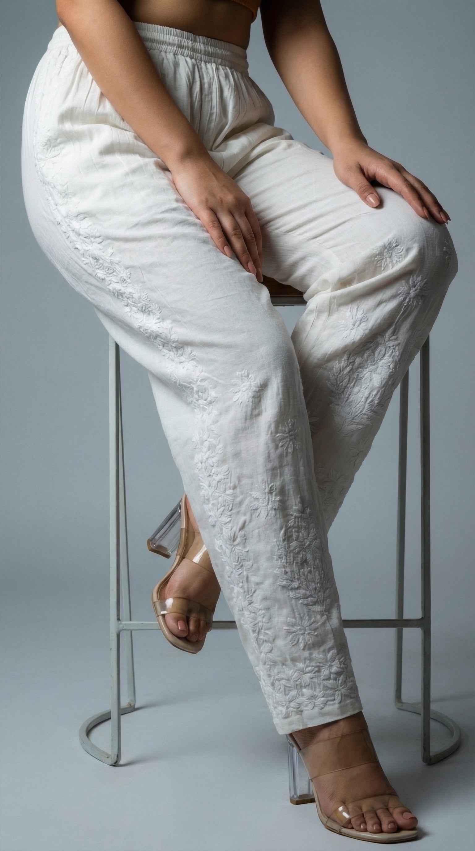 Rayon White Pant