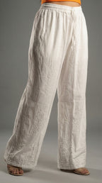 White Rayon Plazo