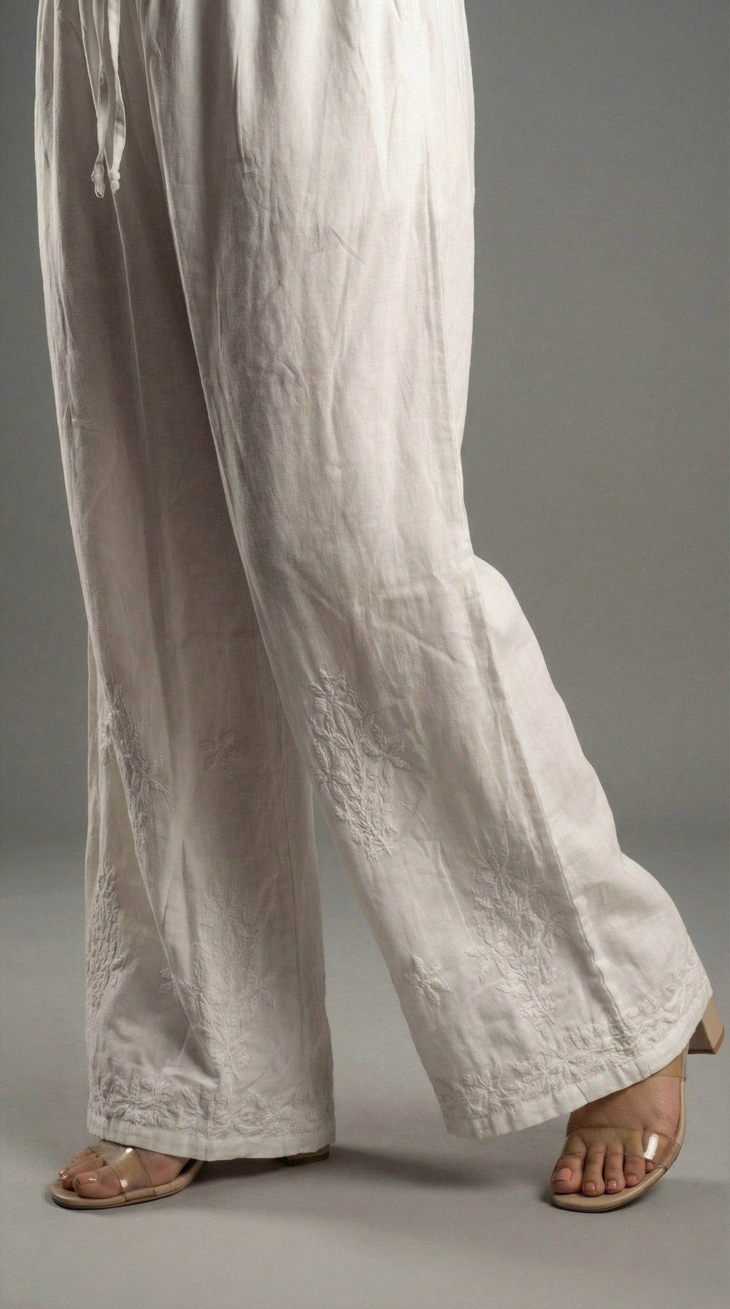 White Rayon Plazo