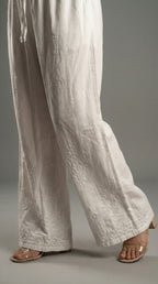 White Rayon Plazo
