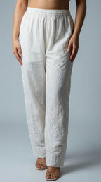 Rayon White Pant