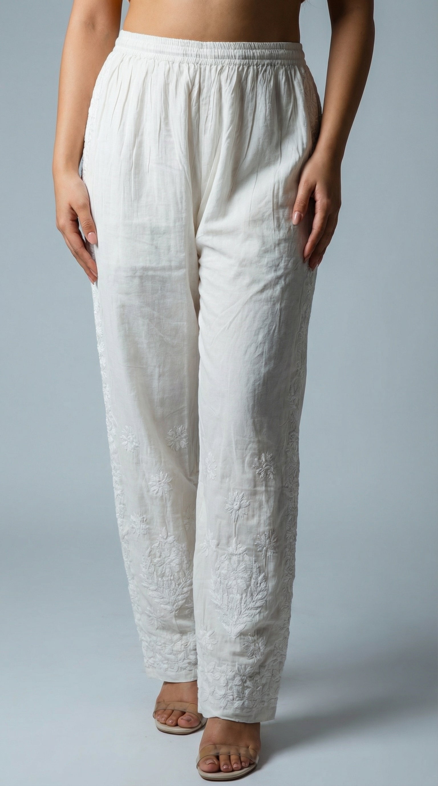 Rayon White Pant