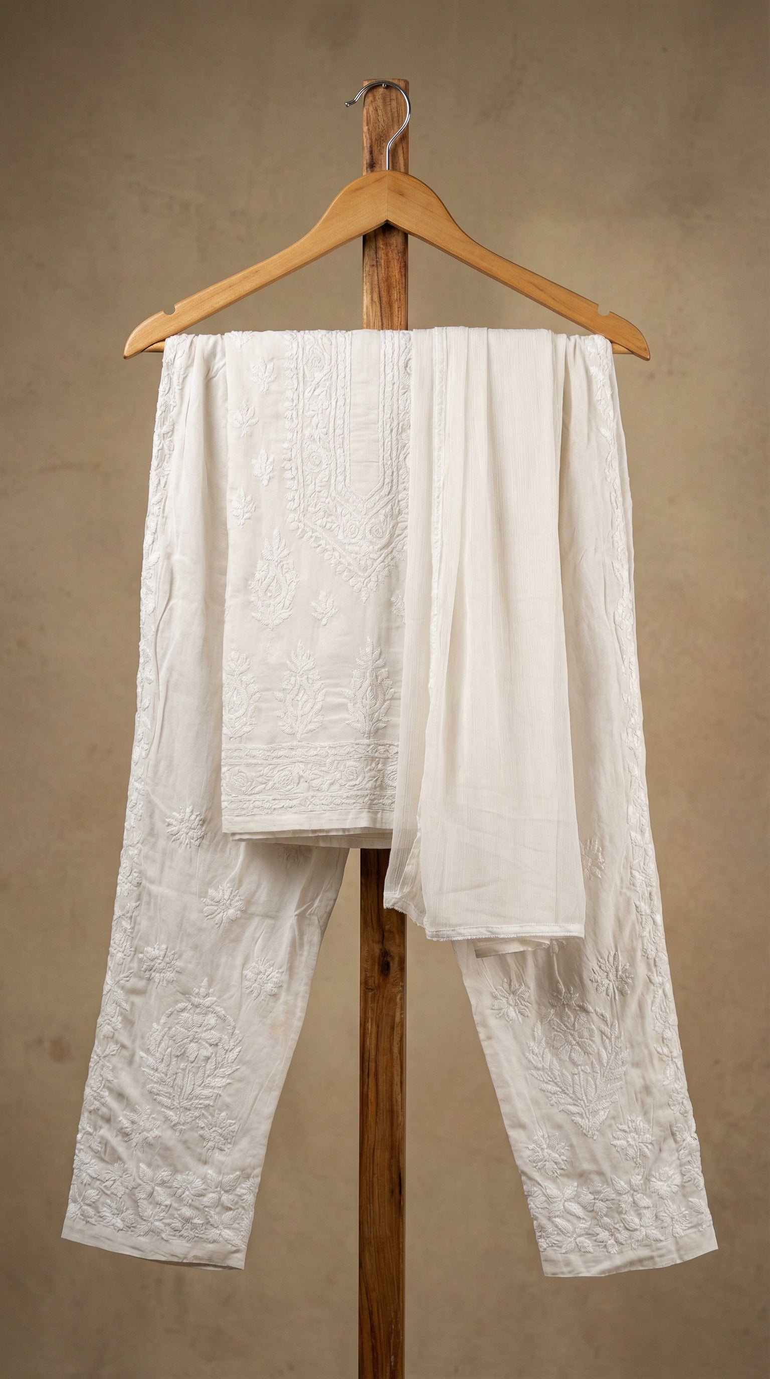 Rayon White Pant