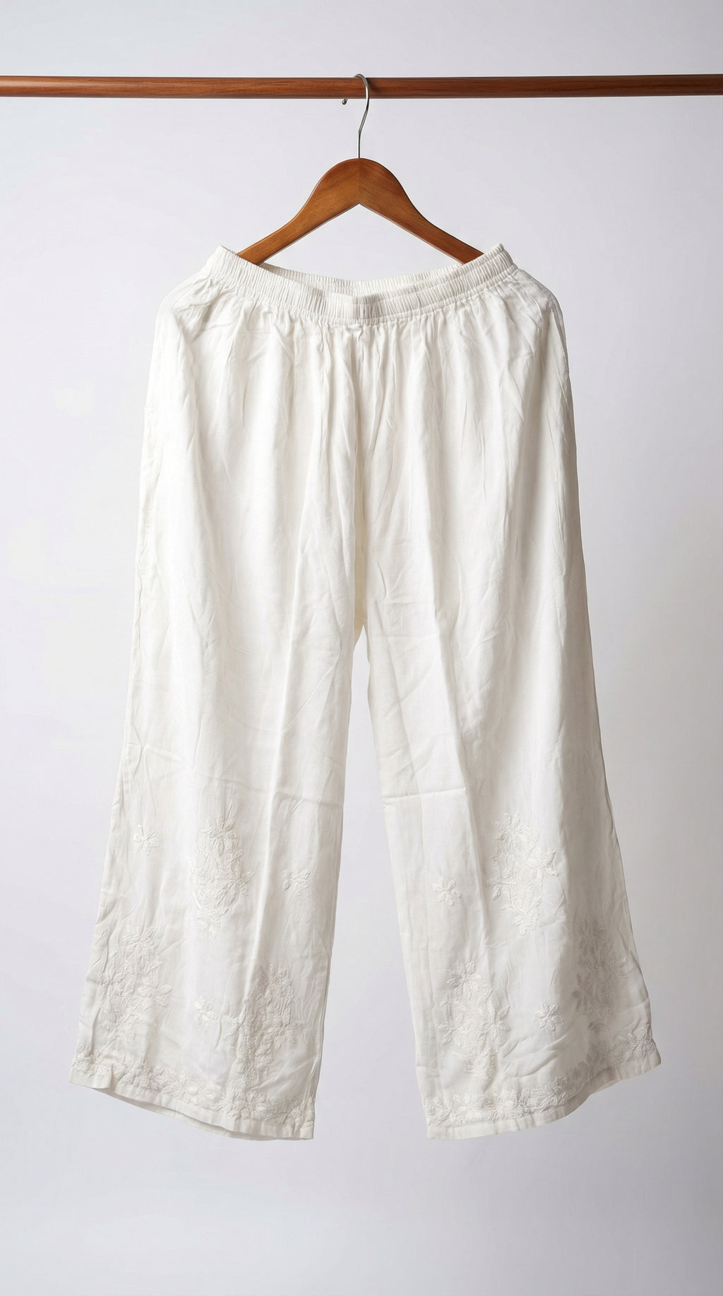 White Rayon Plazo