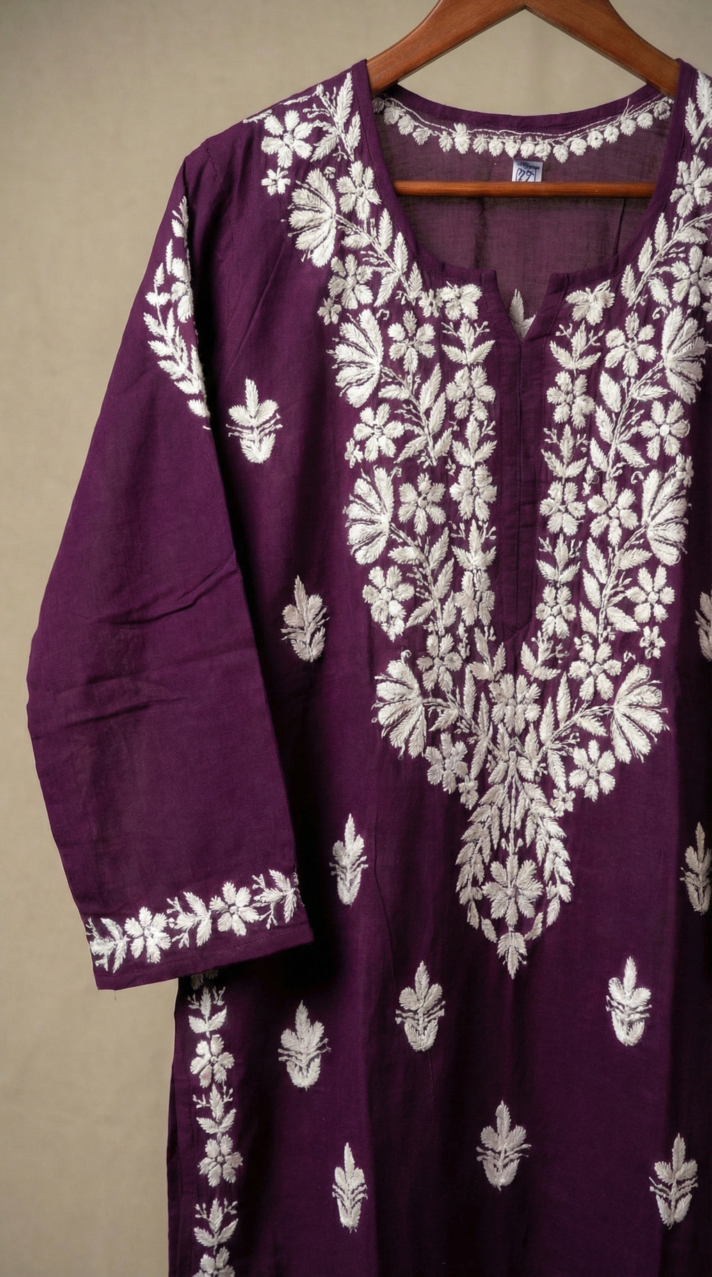 Modal Wine Handcrafted Kurti