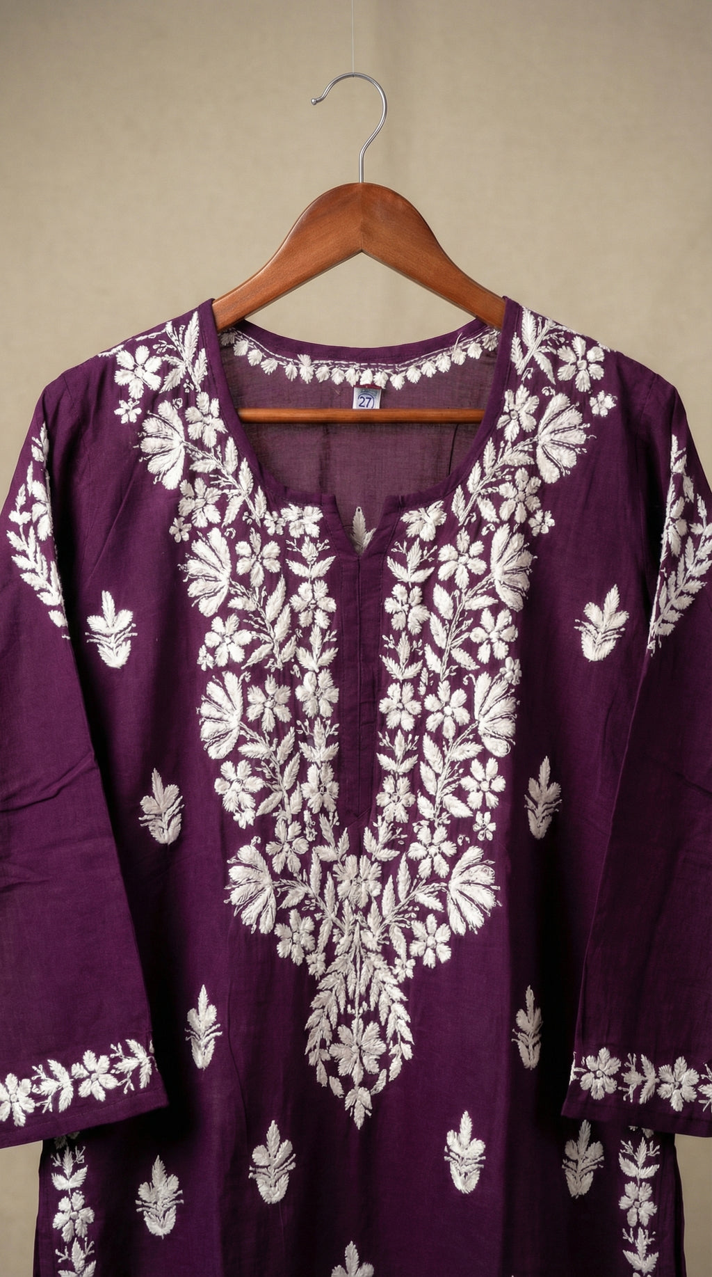 Modal Wine Handcrafted Kurti