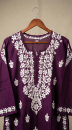 Modal Wine Handcrafted Kurti