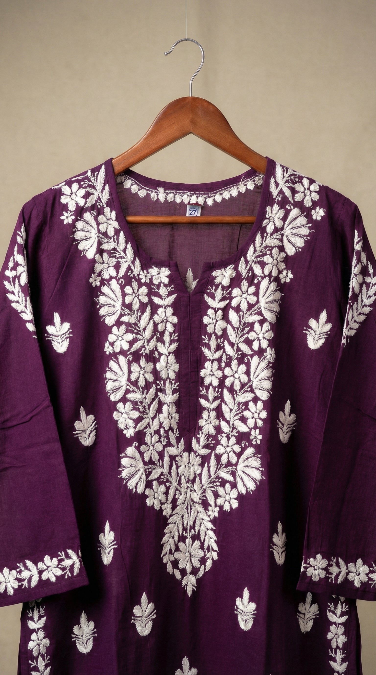 Modal Wine Handcrafted Kurti