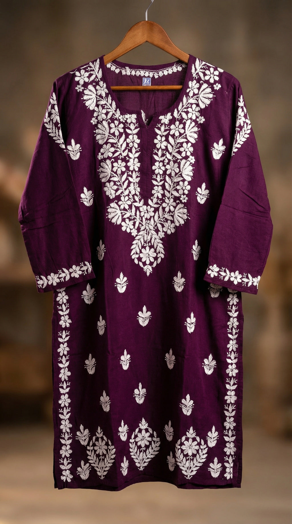 Modal Wine Handcrafted Kurti