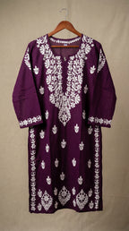 Modal Wine Handcrafted Kurti