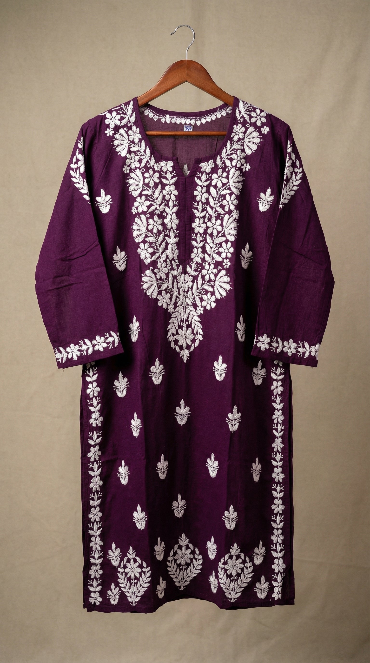 Modal Wine Handcrafted Kurti