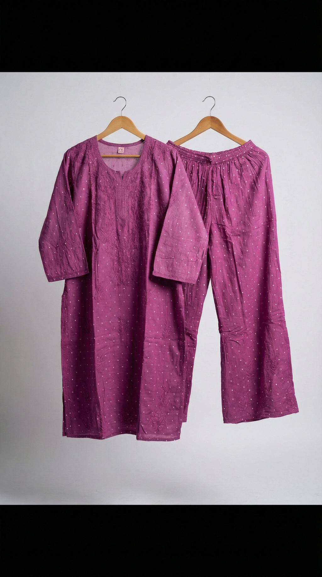 Pyazi Dual Shade Chanderi Plazo Set