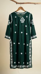 Dark Green Modal Plazo Set