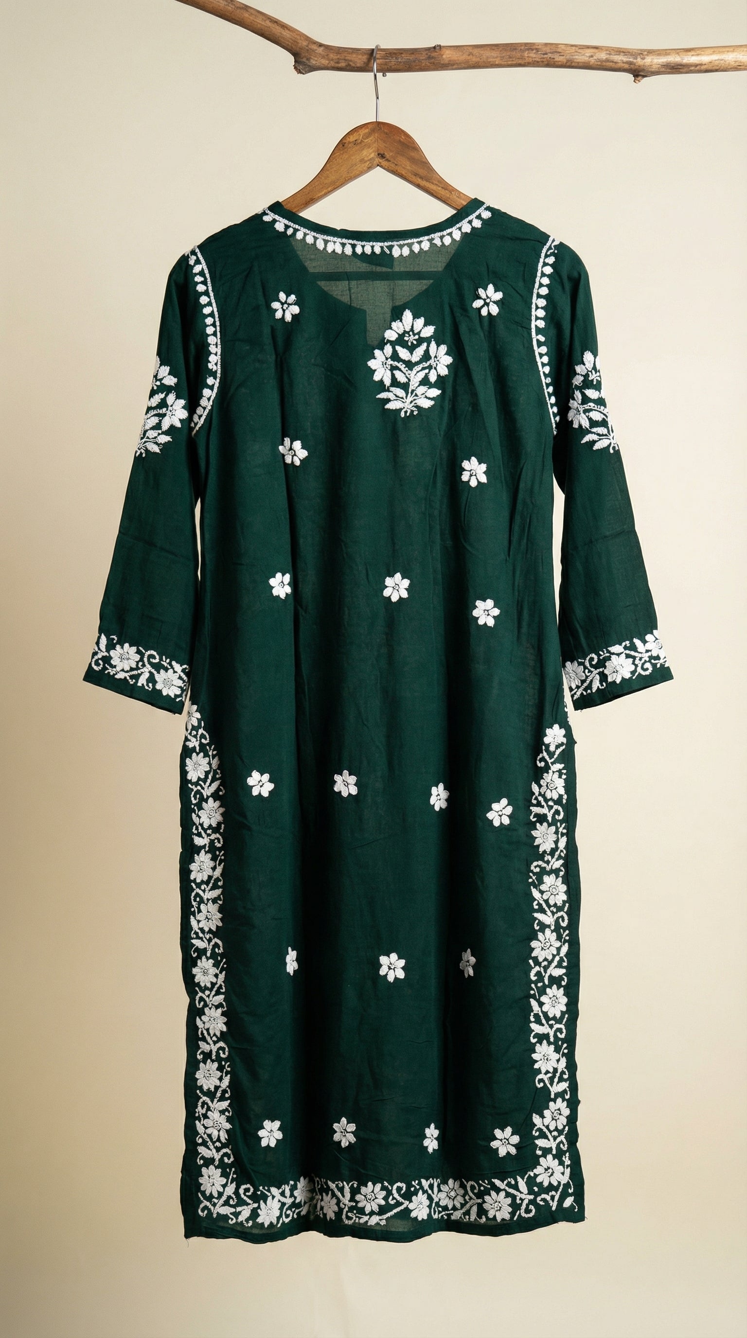 Dark Green Modal Plazo Set