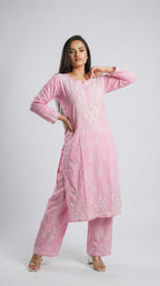 Baby Pink Rayon Plazo Set