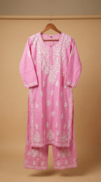 Baby Pink Rayon Plazo Set