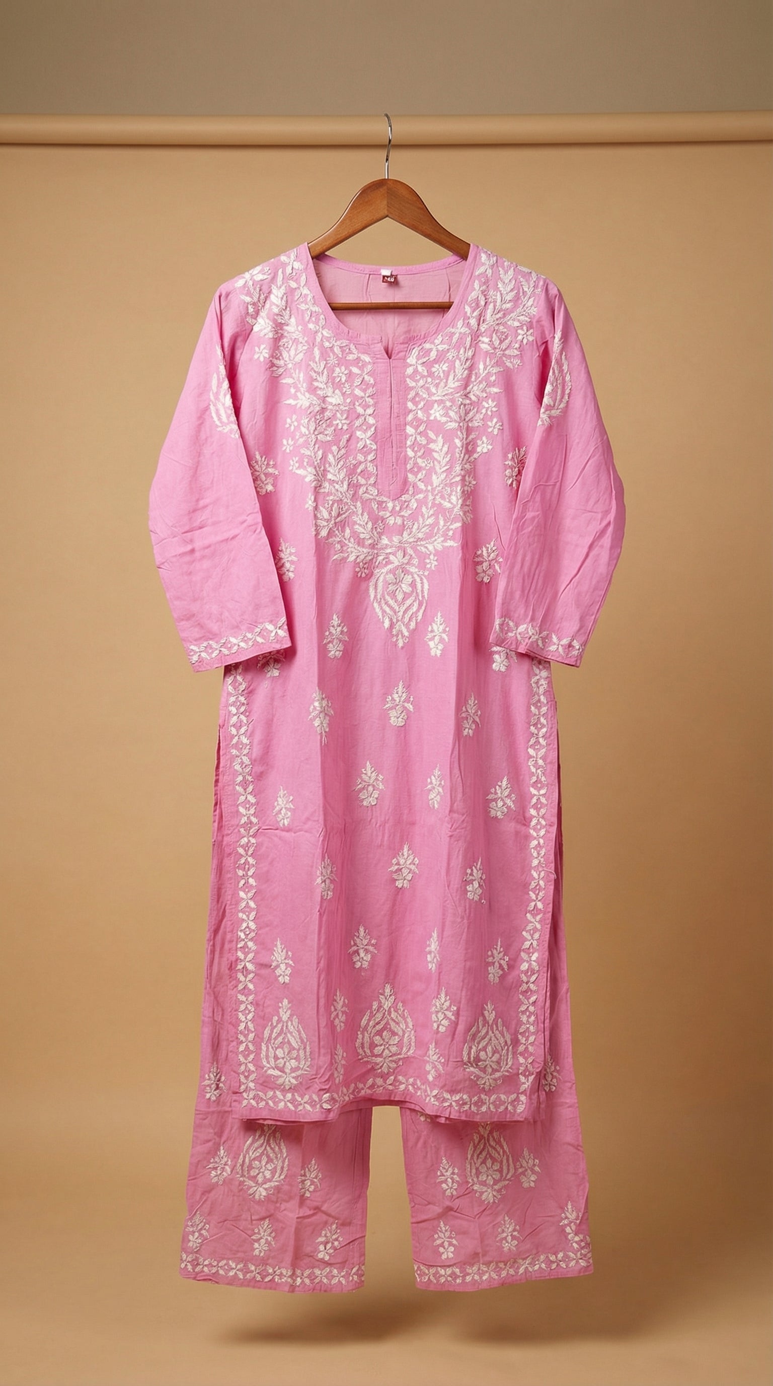 Baby Pink Rayon Plazo Set