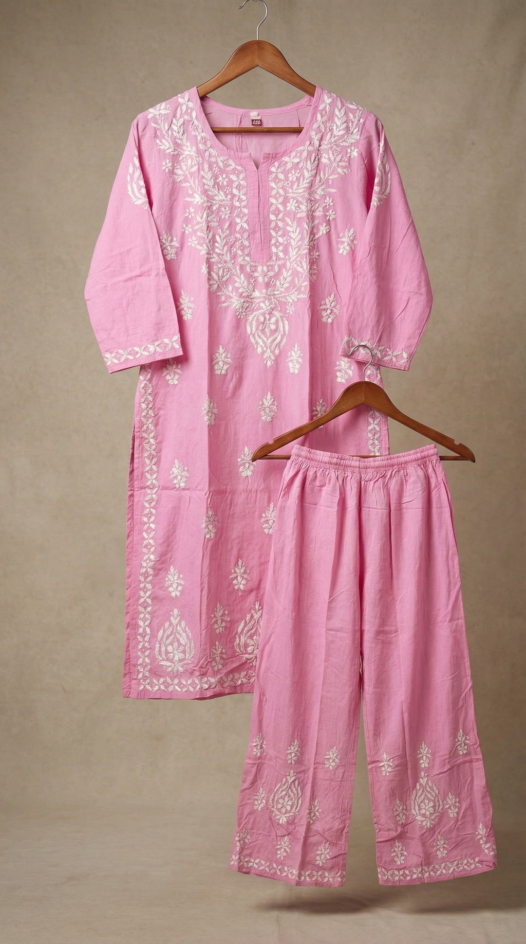 Baby Pink Rayon Plazo Set