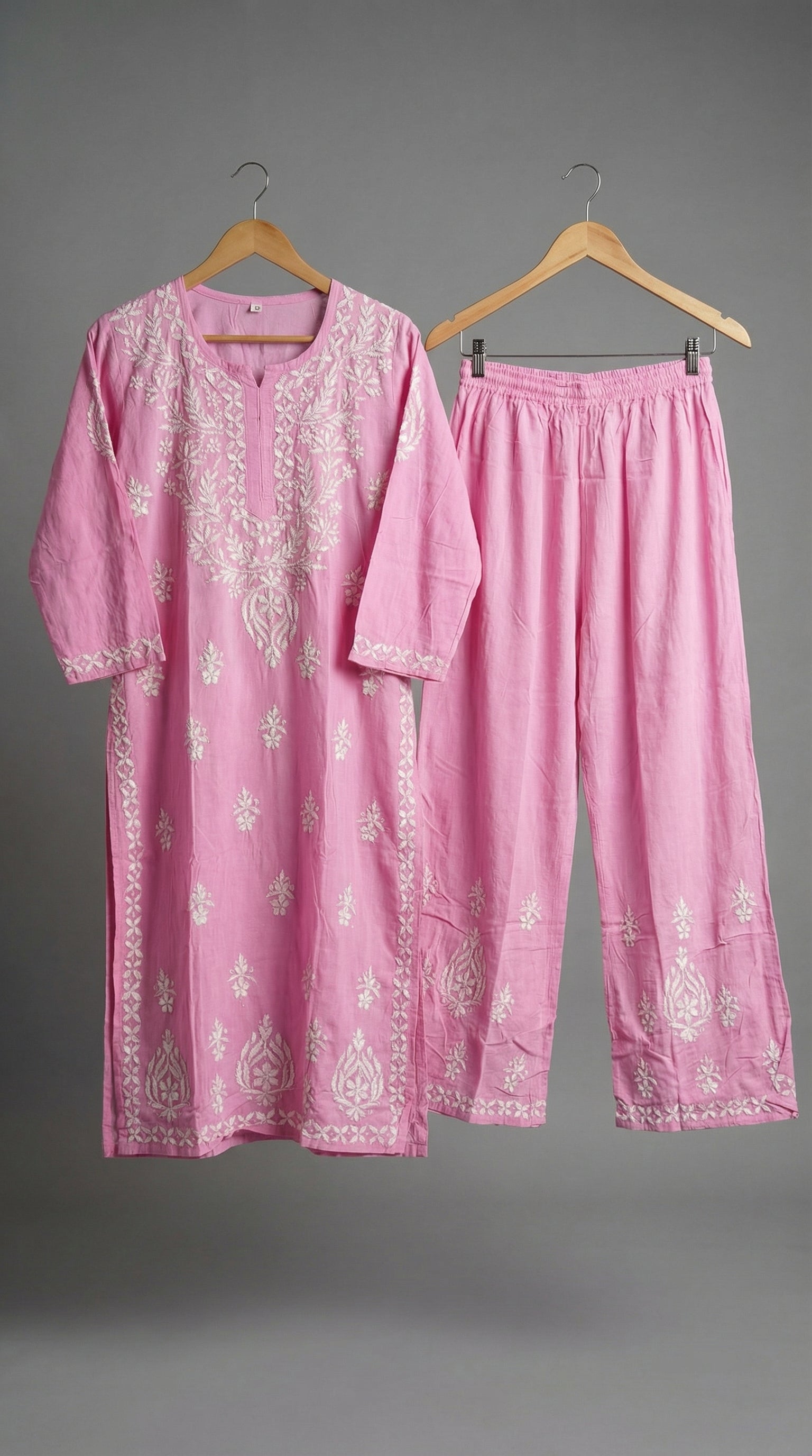 Baby Pink Rayon Plazo Set