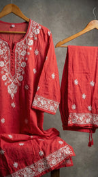 Peach Rayon Plazo Set