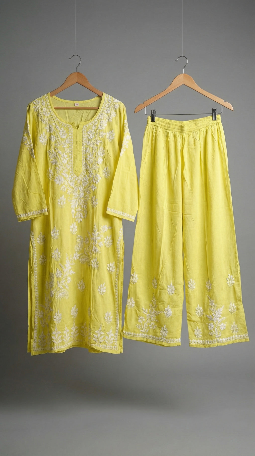 Lemon Yellow Rayon Plazo Set