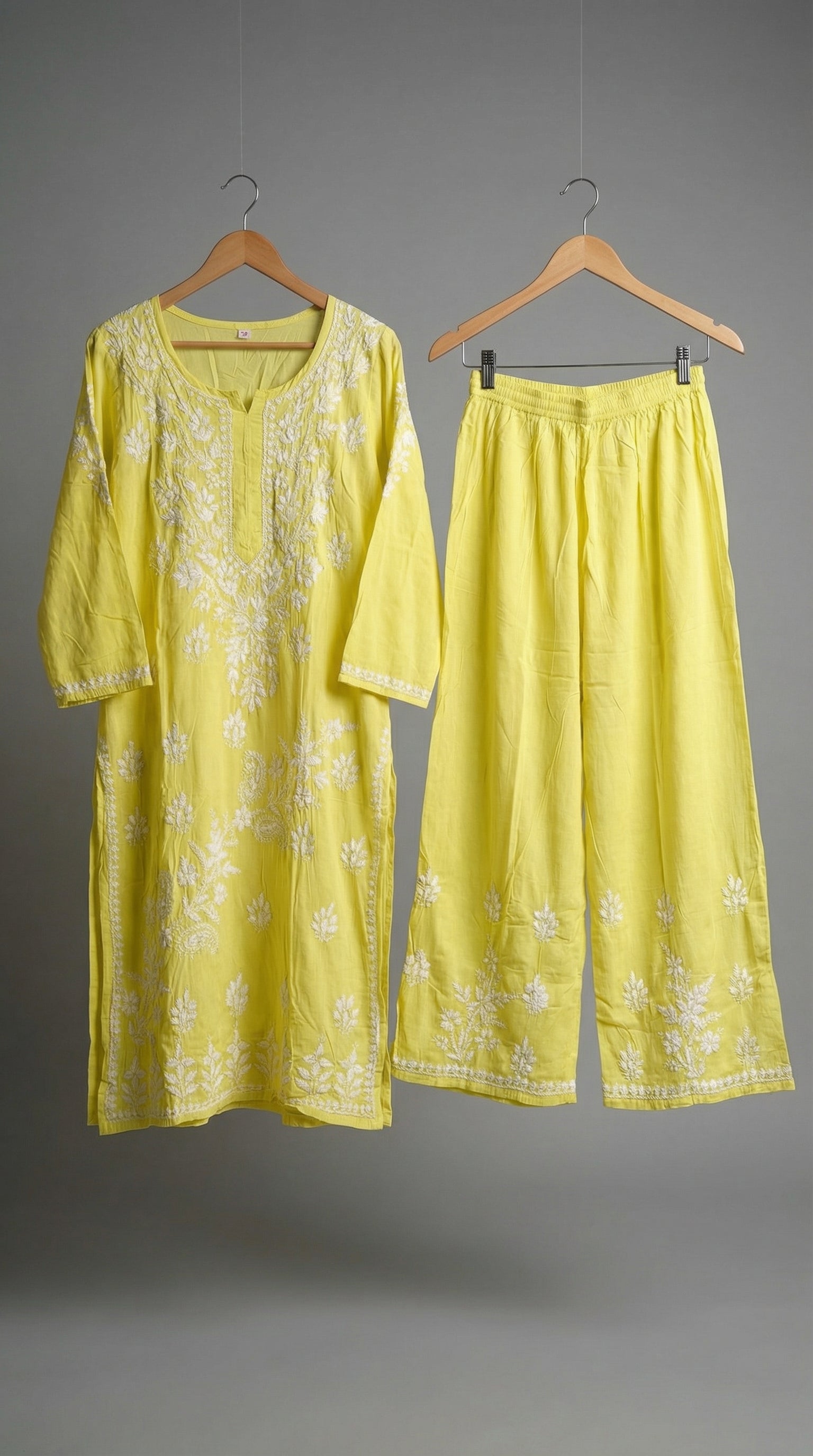 Lemon Yellow Rayon Plazo Set