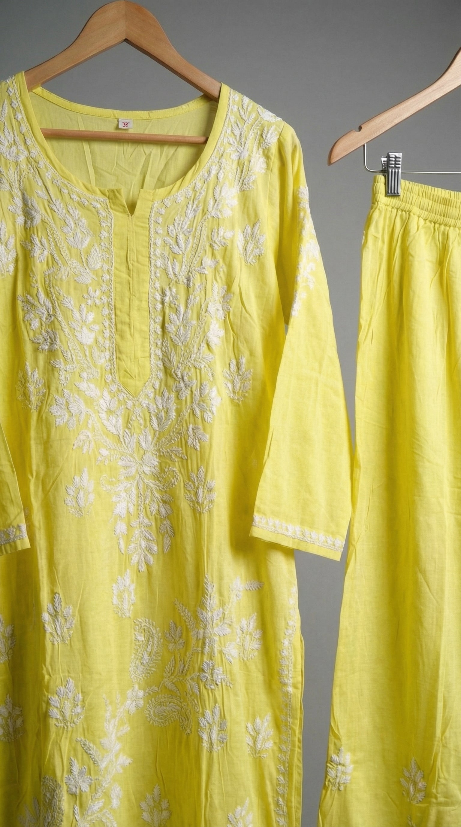 Lemon Yellow Rayon Plazo Set