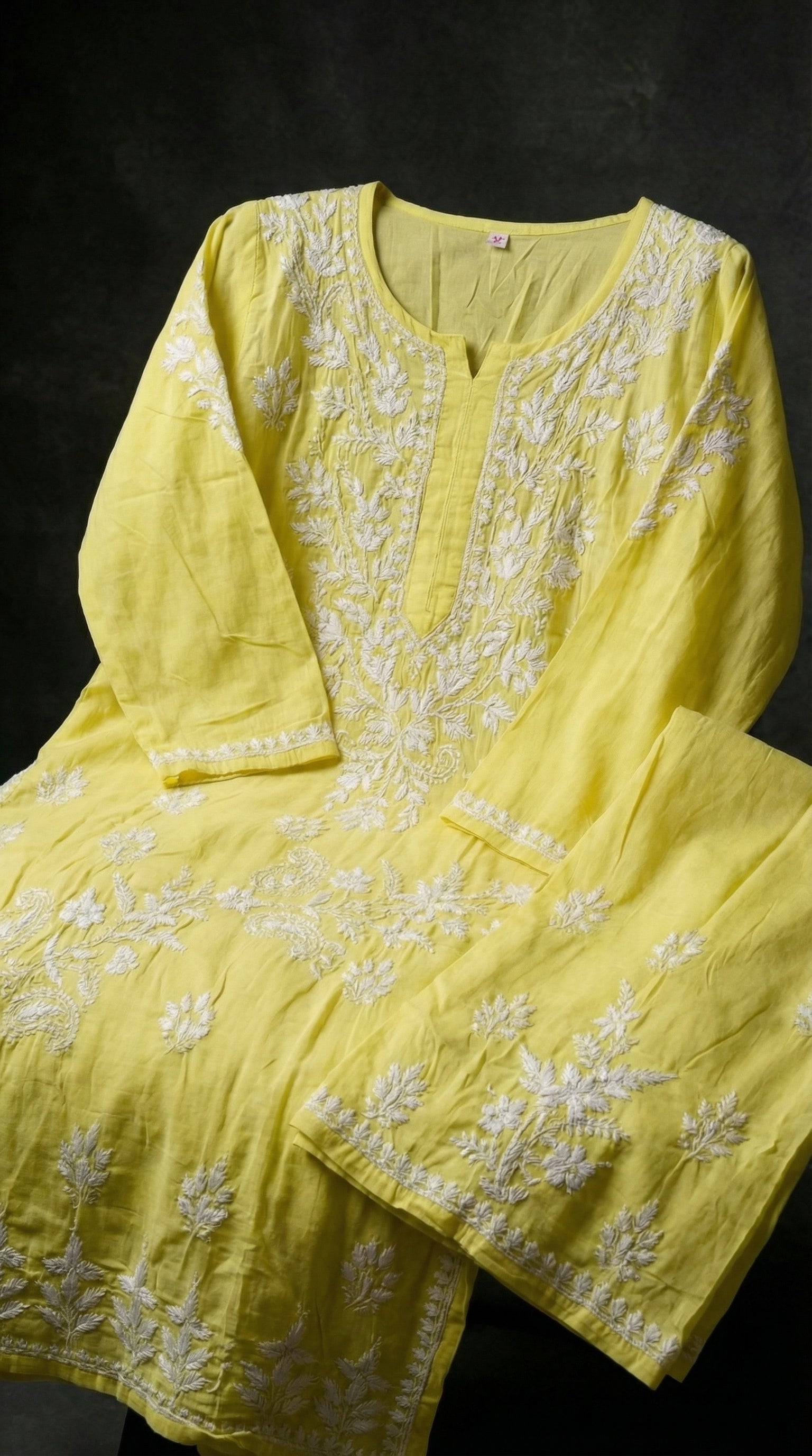 Lemon Yellow Rayon Plazo Set